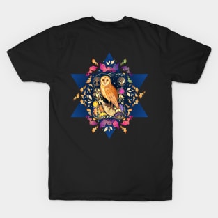 Indian Summer Nocturne Barn Owl T-Shirt